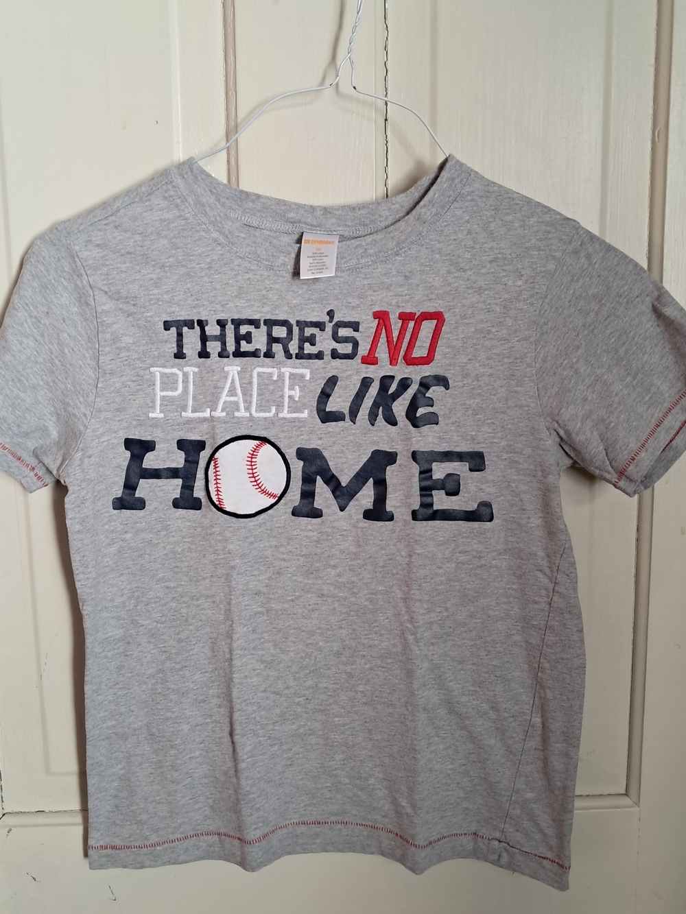 Gymboree Heather Gray Tee with Navy & Red Graphic